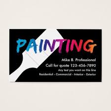 Cool Professional Painter Business Card Zazzle Com Painter Business Card Business Card Inspiration Unique Business Cards