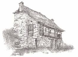 Case Contadine Ticinesi Ch Bleistiftzeichnungen Malerei Zeichnung