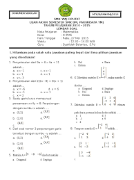 Detail Soal Uts Matematika Smk Kelas 10 Semester 1 Cara Golden