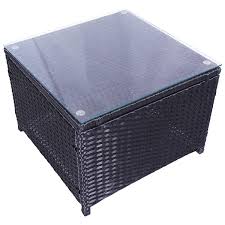 Outdoor Pe Rattan Patio Tea Coffee Table Rattan Outdoor Furniture Outdoor End Tables Outdoor Furniture