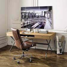 Meubles et accessoires pour enfant : Fauteuil De Bureau Teacher A Roulettes En Cuir Et Metal Marron Fauteuil De Bureau Maisons Du Monde Iziva Com