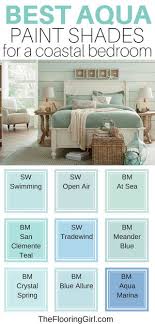 The 5 Best Paint Colors For Bedrooms The Flooring Girl Aqua Bedrooms Coastal Paint Colors Coastal Paint