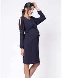 Seraphine Brielle Cold Shoulder Maternity And Nursing Dress Navy Woman