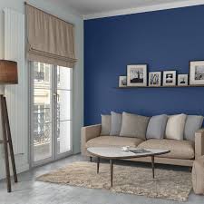 Peinture intérieure luxens, finition mate, teinte bleu saphir 2, 2,5 l, et gris granit 5, 29.90 euros (11,95 euros. Salon Bleu Saphir Et Chic Boiserie Peinture Mur Idees Pour La Maison