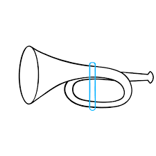 Instrument concept line drawn by hand. How To Draw A Trumpet Really Easy Drawing Tutorial