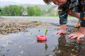 There are many fun ways to play in the rain and many educational opportunities that can be found outside on a rainy day. 14 Fun Outdoor Rainy Day Play Activities For Kids Toddlers Too The Crazy Outdoor Mama
