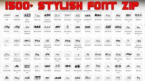 Download 1500 Stylish Font Download Free Zip File By Learningwithsr 2019 Learningwithsr