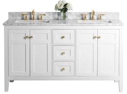 Find vanity tops at wayfair. 60 Bath Vanity Set In White Finish With Italian Carrara White Marble Vanity Top And White Undermount Basin With Gold Hardware