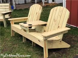 Diy Project Double Adirondack Chair Bench In 2020 Woodworking Furniture Plans Outdoor Furniture Plans Outdoor Furniture Woodworking Plans