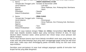 Yang bertanda tangan dibawah ini: Contoh Surat Pernyataan Hak Asuh Anak Berita Jakarta Cute766