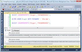 how to change a sql login s pword