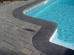 Nj Stamped Concrete Pool Coping Swimming Pool Designs Patio Pavers Design