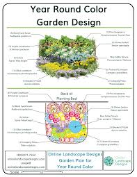 Garden Design Plan For Year Round Color In The Garden A Plant Guide And Downloadable Garden Desig Garden Design Plans Year Round Colors Online Landscape Design