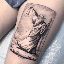 The staff is in the hermit's left hand, representing the hand. The Hermit Tarot Card By Jeffy Scott At Wunderland Custom Tattoo In Gainesville Fl Tattoos