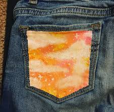 Pocket Painting Super Easy And Cute Cute Easy Painting Pocket Super Painted Clothes Diy Painted Clothes Painted Jeans