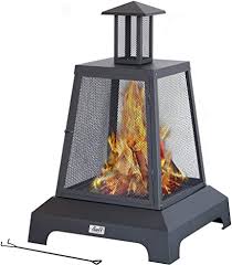 Though their usage has shifted from the heart of the home to outdoor. Amazon Com Chimenea Fireplace Cast Iron Outdoor Fireplace Fire Pit Wood Burning Fire Pit Patio Square Fire Pit 27 5 Large Fire Pits Fire Poker Mesh Spark Screen Chimney Charcoal Grid For Garden
