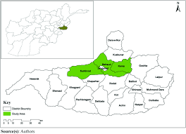 Roads, highways, streets and buildings on. Map Showing The Study Area Nangarhar Province In Afghanistan Download Scientific Diagram