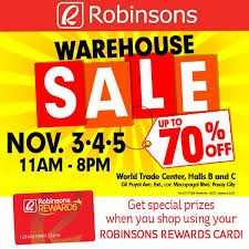 Metrobank robinsons cebu pacific gold ₱40,000 min. Manila Shopper Robinsons Group Warehouse Sale Nov 2017