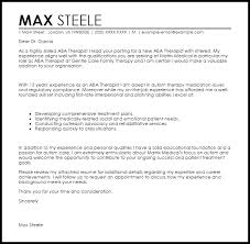 Aba Therapist Cover Letter Sample Cover Letter Templates Examples