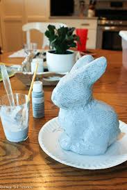 Very large 6 pcs vintage made in w. Pretty Diy Paper Mache Bunny