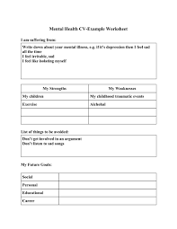 By eunice adzovieon april 02, 2021in free printable worksheets198 views. Mental Health Cv Example Worksheet Mental Health Worksheets