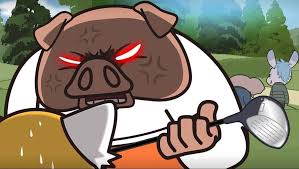 director #ton berates #retsuko for being #cocky about being good at #golf # aggretsuko @aggretsuko #golfcourse #ceo #tadano… | Mario characters,  Bowser, Being good