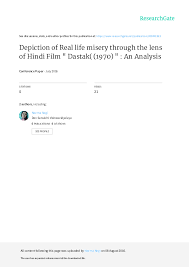 Pdf Depiction Of Real Life Misery Through The Lens Of Hindi Film Dastak 1970 An Analysis 6 Publications 0 Citations Neema Negi Academia Edu Dastak (1970) is an indian film starring sanjeev kumar, rehana sultan, anju mahendru in the lead roles and directed by rajinder singh bedi. hindi film dastak 1970