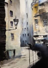 Art shops in historic downtown tucson. Old Town Edinburgh Scotland Painting By Yuriy Kraft Saatchi Art