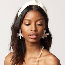 Lele sadoughi white crystal lily earrings online