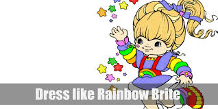 Check out these bright and fun, homemade rainbow brite and sprite costumes! Rainbow Brite Costume For Cosplay Halloween