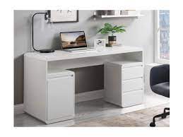 Edle hölzer und ein schlankes design machen den tisch zu buero. Schreibtisch Mit Stauraum 3 Schubladen Serguei Kaufen