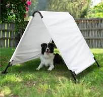 Navaris Tente pour Chien - Accessoire Chien et Accessoire Chat 120 x 116 x  96 cm - Tente de lit pour Chat Anti UV - Tipi Imperméable Protection Pluie  ...
