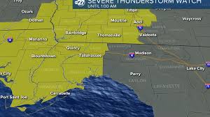 Symbol was skywatch for severe thunderstorm watch / tornado watch; Severe Thunderstorm Watch For West Big Bend Southwestern Ga