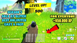 This glitch allows you to get a lot of xp in one of the fastets ways possible in battle royale and helps you unlock the higher level skins in the season 2 watch more of my videos: Solo Xp Glitch Best Fortnite Xp Glitch Xp Challenges Glitch How To Level Up Fast In Chapter 2 Now Youtube
