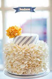 Spirals Poms Baby Shower Cake The Cake Blog Baby Shower Cakes Cake Blog Fondant Cake Designs