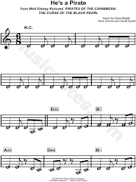 Pirates of the caribbean piano sheet music piano solo selection a jerry bruckheimer production the curse of the black pearl walt disney music company. He S A Pirate From Pirates Of The Caribbean The Curse Of The Black Pearl Sheet Music For Beginners In A Minor Download Print Sku Mn0135649