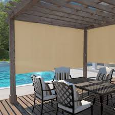 Coolaroo solar powered, remote operated outdoor roller shade is a premium product that is the perfect addition to your outdoor living space. Coolaroo Southern Sunset Cordless Room Darkening Fade Resistant Fabric Exterior Roller Shade 96 In W X 72 In L 436629 The Home Depot