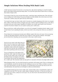 Maybe you would like to learn more about one of these? Simple Solutions When Dealing With Bank Cards