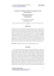 This opens in a new window. Pdf Translation In Movie Subtitles Foreignization And Domestication