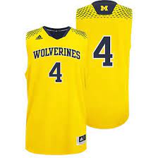 Adidas University Of Michigan Basketball Yellow 4 Madeinmarch Jersey College Basketball Jersey Michigan Athletics University Of Michigan Basketball