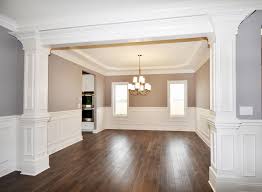 Crown Columns Crown Molding Custom Columns Dining Room Entrance Wainscoting Tray Ceiling Dining Room Room Home