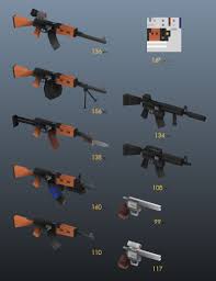 Polycount Smallguns Jpg 807 1046 Modelagem 3d Modelos 3d Low Poly
