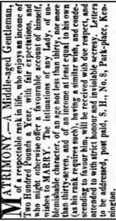 given matrimonial advertisement ...