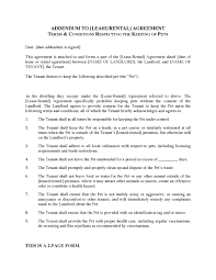 State law specific · satisfaction guaranteed Pet Addendum To Lease Or Rental Agreement Legal Forms And Business Templates Megadox Com