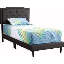 This upholstered bed frame brings warmth and softness into your bedroom. Glory Furniture Deb Fabric Upholstered Twin Bed In Black G1106 Tb Up