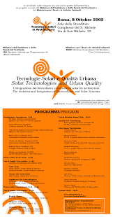 Solar Technologies and Urban Quality - professione Architetto