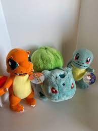 Vintage Pokemon Nintendo Play By Play Squirtle Charmander Bulbasaur Pokemon Plush Lot Of 3 Bulbasuar Doesn Pokemon Stuffed Animals Nintendo Plush Pokemon Plush