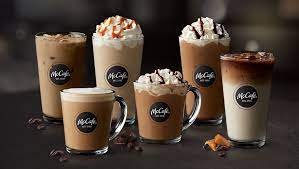Hot And Cold Mccafe Drinks In Glassware Mcdonald S App Menu Items Mcdonalds