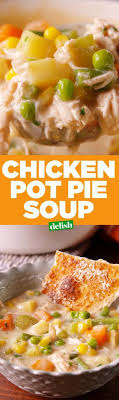 Chicken Pot Pie Soup Is Basically A Hug In A Bowl Recipe Chicken Pot Pie Soup Recipes Chicken Pot Pie