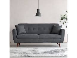 170 cm • hauteur : Canape 2 Places Gris Fonce Helsinki 650106 Vente De Wilsa Conforama